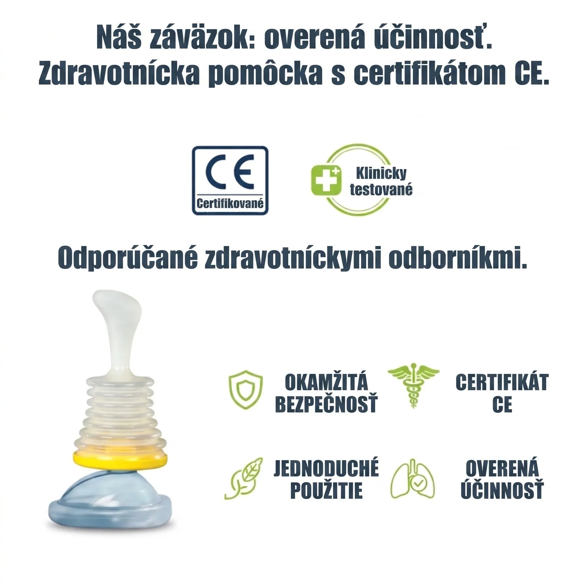 Zdravotnícka pomôcka s certifikátom CE, klinicky testovaná